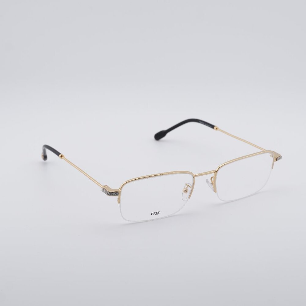 Fred FG50007U 030 Eyeglasses Gold 56mm Rectangle Frame